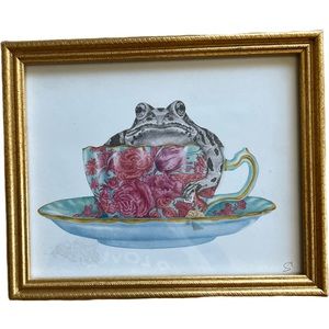 Annie Hastings frog in teacup